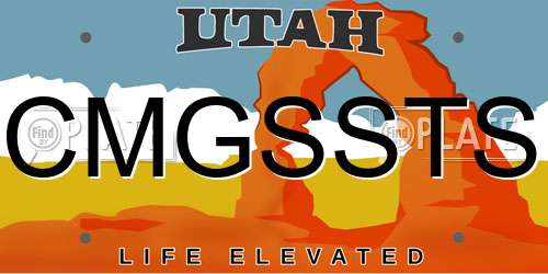 CMGSSTS Utah License Plate