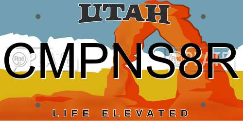 CMPNS8R Utah License Plate