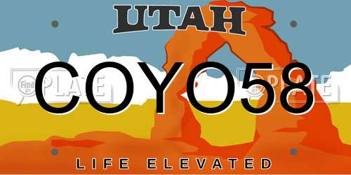 COYO58 Utah License Plate