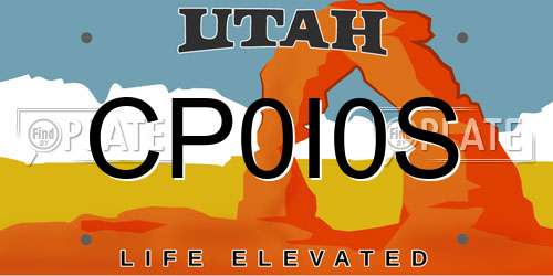 CP0I0S Utah License Plate