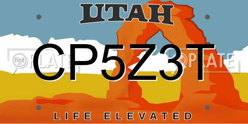 CP5Z3T Utah License Plate