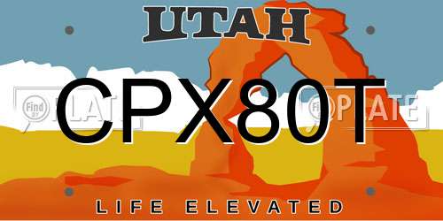 CPX80T Utah License Plate