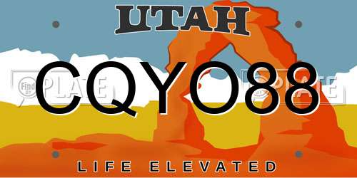 CQYO88 Utah License Plate