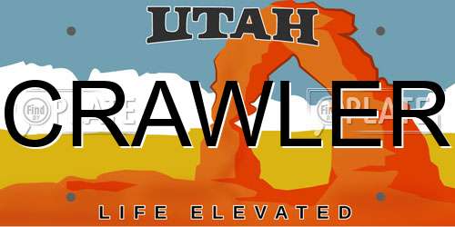 CRAWLER Utah License Plate