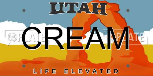 CREAM Utah License Plate