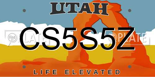 CS5S5Z Utah License Plate