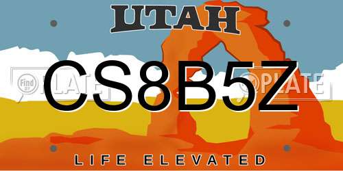 CS8B5Z Utah License Plate