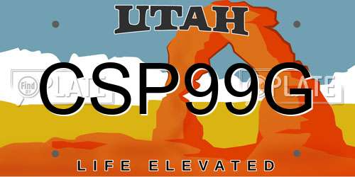 CSP99G Utah License Plate