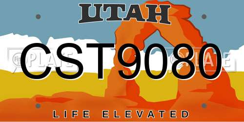 CST9080 Utah License Plate