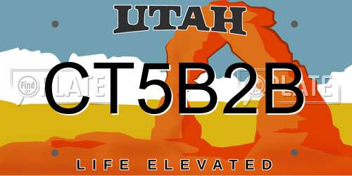 CT5B2B Utah License Plate
