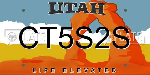 CT5S2S Utah License Plate