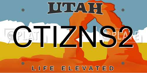 CTIZNS2 Utah License Plate