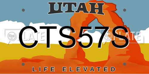 CTS57S Utah License Plate