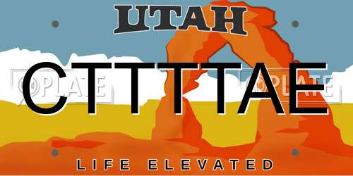 CTTTTAE Utah License Plate