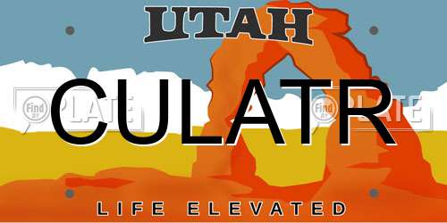 CULATR Utah License Plate