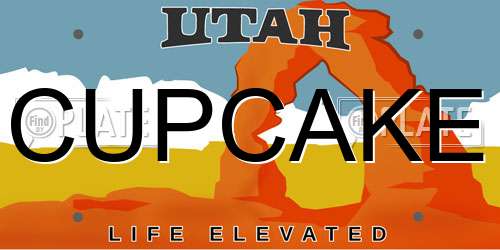 CUPCAKE Utah License Plate
