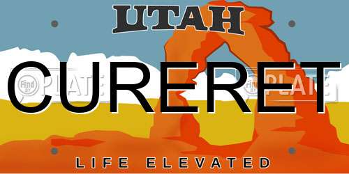 CURERET Utah License Plate