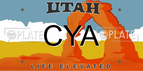 CYA Utah License Plate