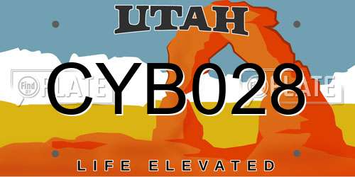 CYB028 Utah License Plate