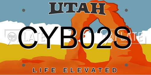 CYB02S Utah License Plate