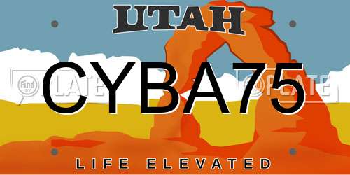CYBA75 Utah License Plate
