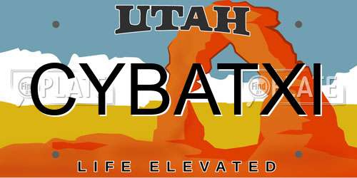 CYBATXI Utah License Plate