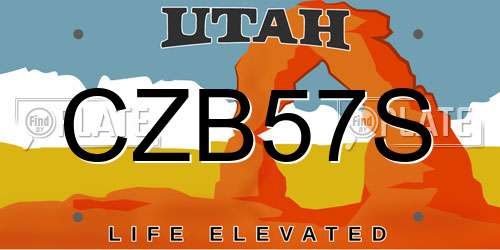 CZB57S Utah License Plate
