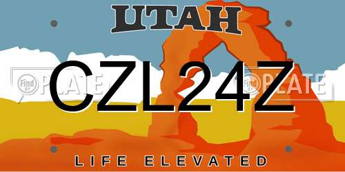 CZL24Z Utah License Plate
