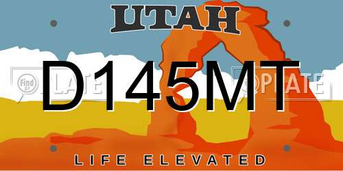 D145MT Utah License Plate