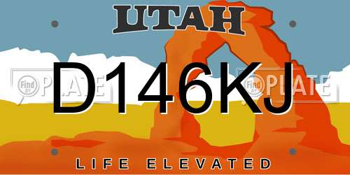 D146KJ Utah License Plate