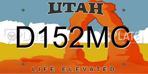 D152MC Utah License Plate