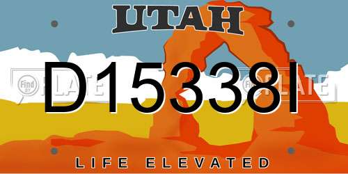 D15338I Utah License Plate