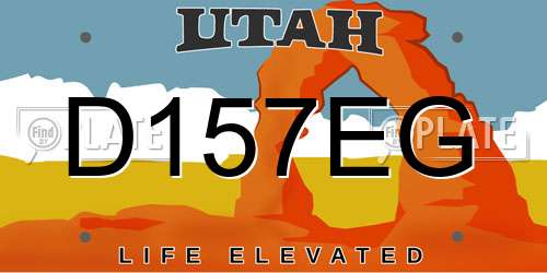 D157EG Utah License Plate