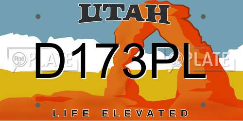 D173PL Utah License Plate