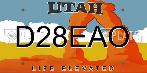 D28EAO Utah License Plate