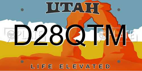 D28QTM Utah License Plate