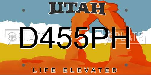D455PH Utah License Plate
