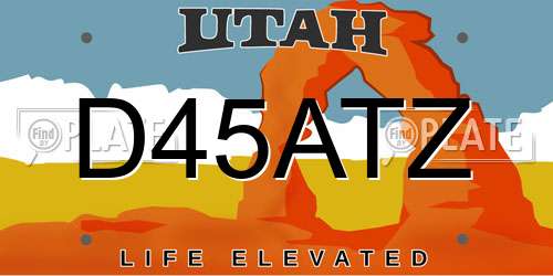 D45ATZ Utah License Plate