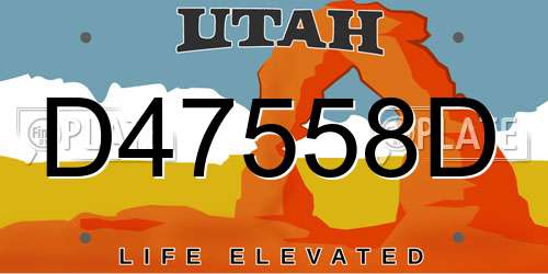 D47558D Utah License Plate