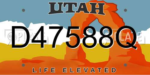 D47588Q Utah License Plate