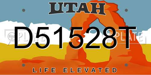 D51528T Utah License Plate