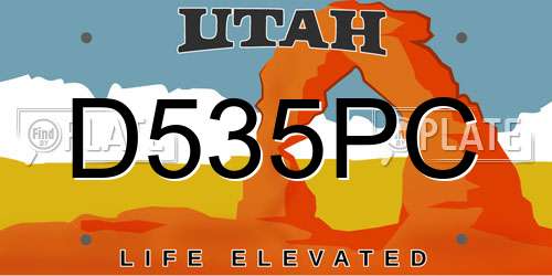 D535PC Utah License Plate