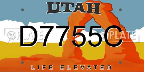 D7755C Utah License Plate