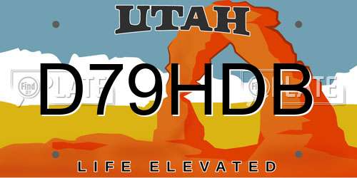 D79HDB Utah License Plate