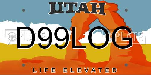 D99LOG Utah License Plate