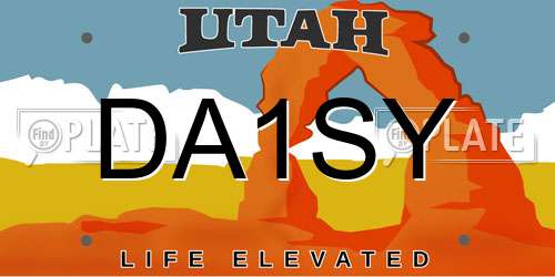 DA1SY Utah License Plate