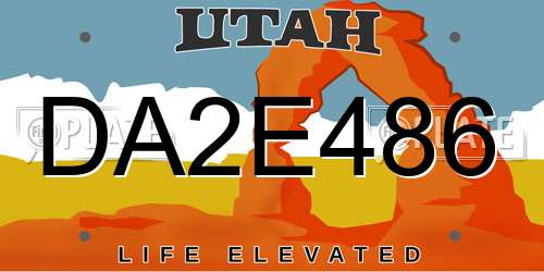 DA2E486 Utah License Plate