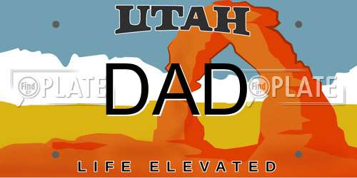 DAD Utah License Plate