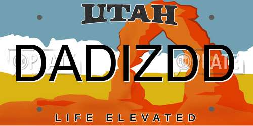 DADIZDD Utah License Plate