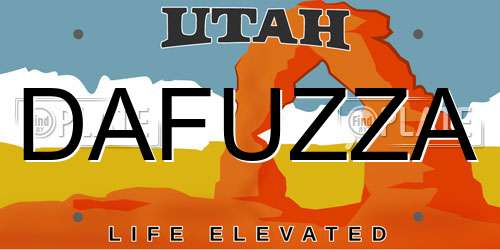 DAFUZZA Utah License Plate